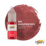 Hanafy N6 Raspberry Lip Pigment – bottle and color swatch