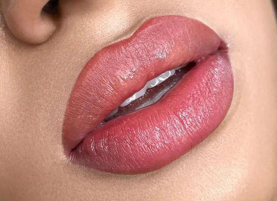 Hanafy N8 Red Earth Lip Pigment – lip color application example
