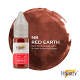 Hanafy N8 Red Earth Lip Pigment – bottle and color swatch