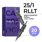 Hanafy Needle Cartridge 25/1RLLT (20 pcs)