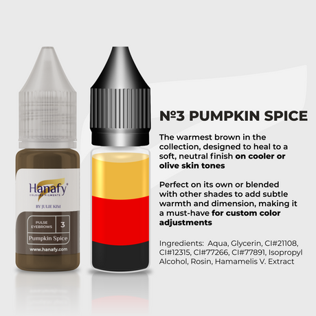 Hanafy Pulse N3 Pumpkin Spice Brow Pigment – color composition and shade information