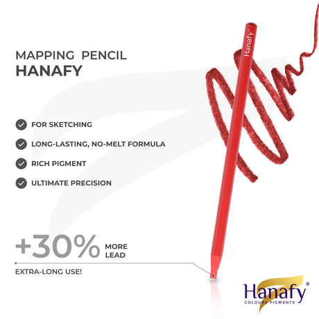 Hanafy red mapping pencil and red stroke sample