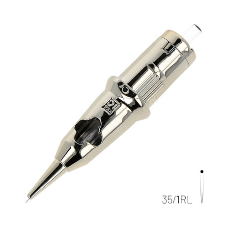 Kwadron Optima Gold Round Liner - Long Taper, 1 needle, 0.35 mm — Box of 20