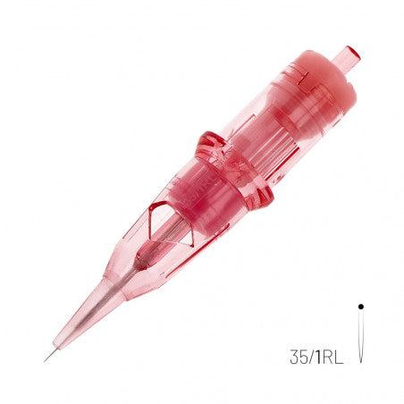 Kwadron Optima Plus Round Liner - Long Taper, 1 needle, 0.35 mm — Box of 20