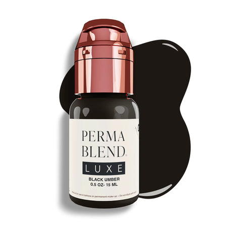 Black Umber LUXE Perma Blend Pigment - Ink for Microblading & Eyebrow Permanent Makeup 0.5 oz