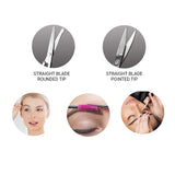 Professional Facial Hair Grooming Scissors for PMU Artists (2pcs)