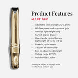 Mast P60 Wireless Tattoo Machine With Adjustable 2.2mm-3.2mm Stroke