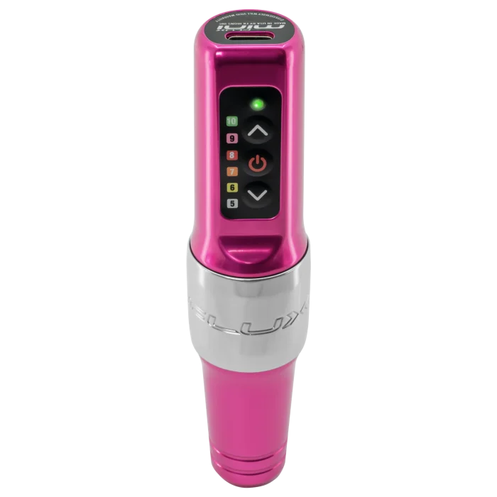 Máquina de masaje Flux Mini Wireless PMU Bubblegum Pink de 3,0 tiempos (2 baterías incluidas) de Microbeau 