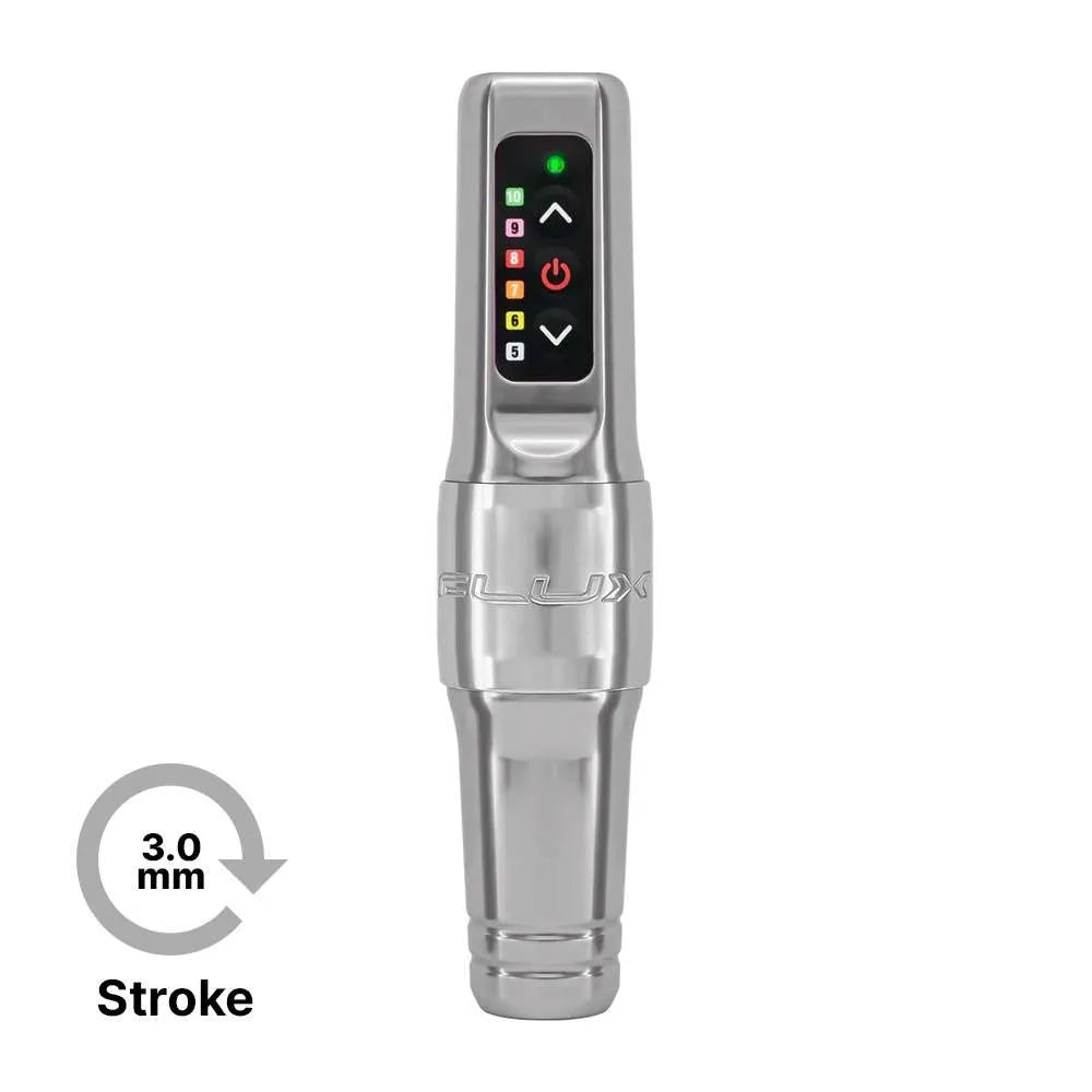 Máquina de masaje PMU inalámbrica Flux Mini Silver 3.0 Stroke de Microbeau 