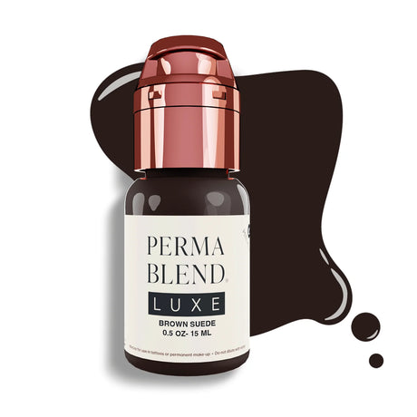 Brown Suede LUXE Perma Blend Pigment - Ink for Microblading & Eyebrow Permanent Makeup 0.5 oz