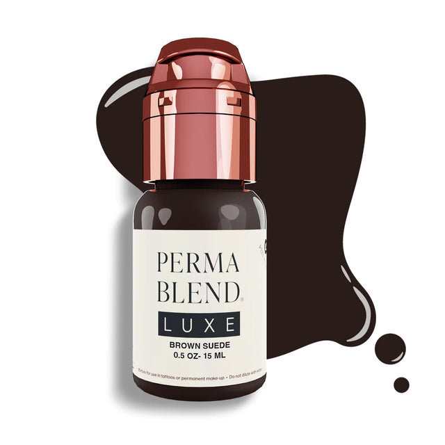 Brown Suede LUXE Perma Blend Pigment - Ink for Microblading & Eyebrow Permanent Makeup 0.5 oz