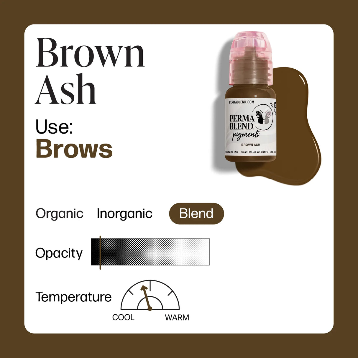 Perma Blend Brown Ash Pigment eyebrow pigment