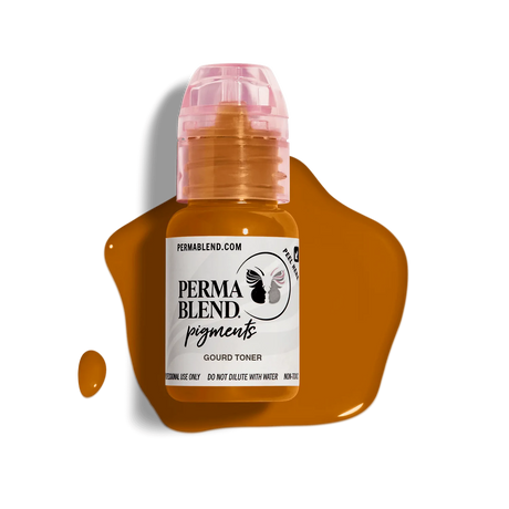 Perma Blend Gourd Toner Pigment is an orange pigment used to neutralize green/blue brows