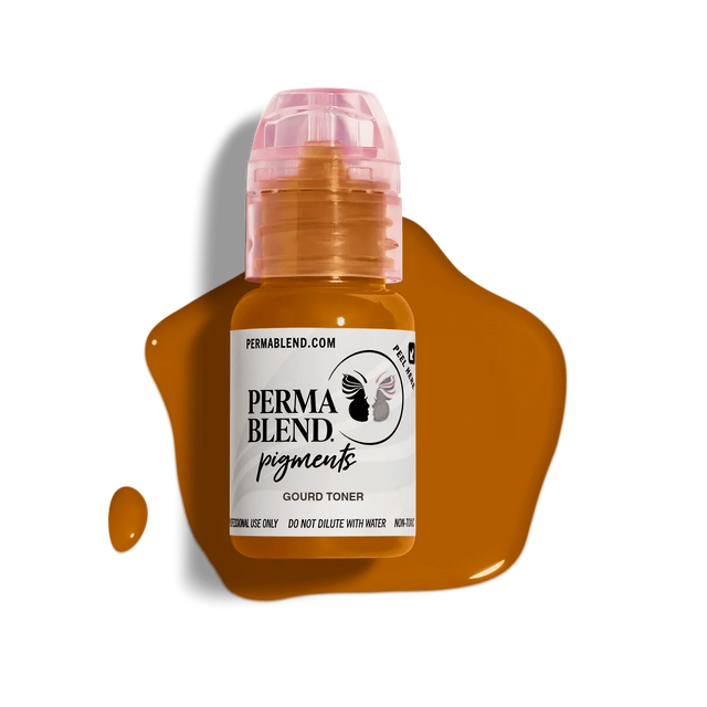 Perma Blend Gourd Toner Pigment is an orange pigment used to neutralize green/blue brows