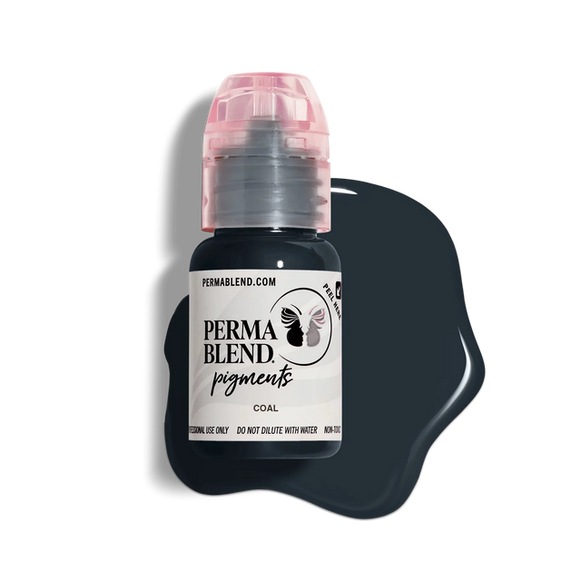 Perma Blend Coal Pigment is a cool, dark gray permanent eyeliner pigment.