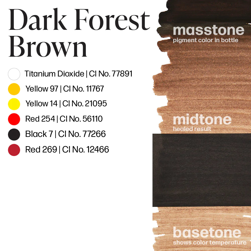 Perma Blend Dark Forest Brown Pigment Masstone and Undertone