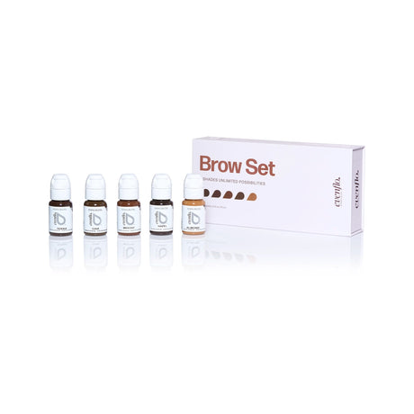 Perma Blend Evenflo Classic Brow Pigment Set, complete pigment set