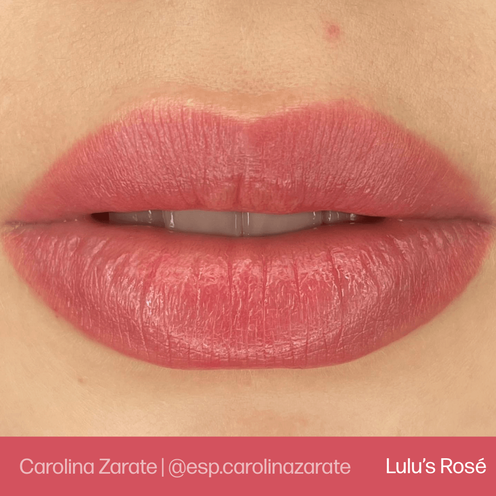 Lip permanent makeup example using Perma Blend Evenflo Classic Lulu's Rosé pigments