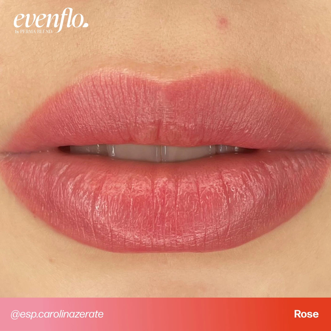 Lip permanent makeup example using Perma Blend Evenflo Classic Lulu's Rosé pigments