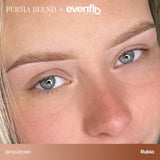 Brow permanent makeup example using Perma Blend Evenflo LUXE Rubia pigments