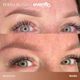 Brow permanent makeup example using Perma Blend Evenflo LUXE Bonita pigments