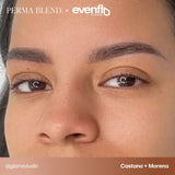 Brow permanent makeup example using Perma Blend Evenflo LUXE Castaña and Morena pigments