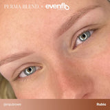 Brow permanent makeup example using Perma Blend Evenflo LUXE Rubia pigments