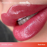 Lip permanent makeup example using Perma Blend Evenflo LUXE Rock Rose pigments