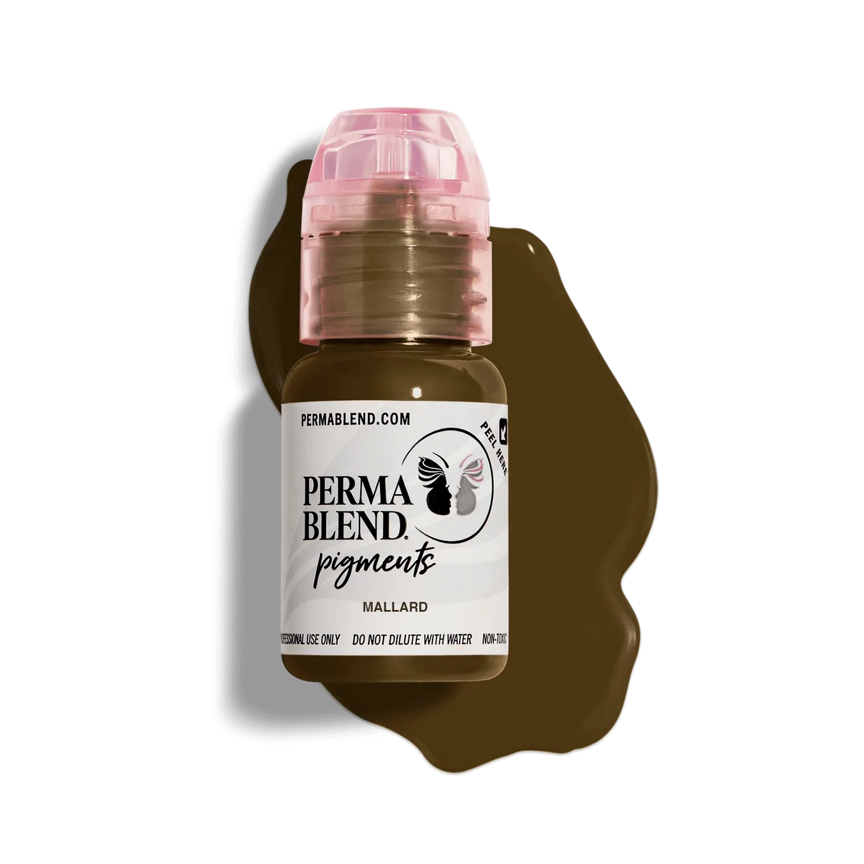 Perma Blend Mallard Pigment a cool, medium value, dark brown eyebrow pigment