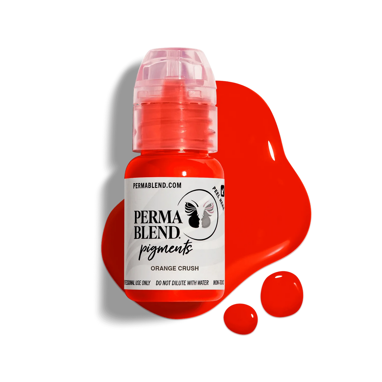 Perma Blend Orange Crush Pigment is a straight orange lip tattoo color