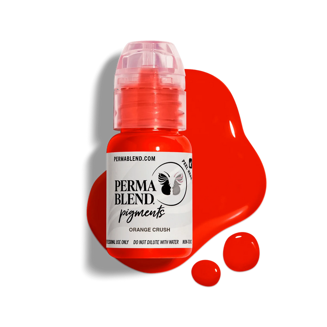 Perma Blend Orange Crush Pigment is a straight orange lip tattoo color