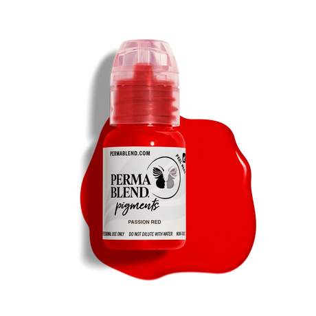 Perma Blend Passion Red Pigment is an orange-based red lip blush pigment for seductive and classy red lips