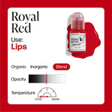 Perma Blend Royal Red Lip Blush Pigment opacity and tones