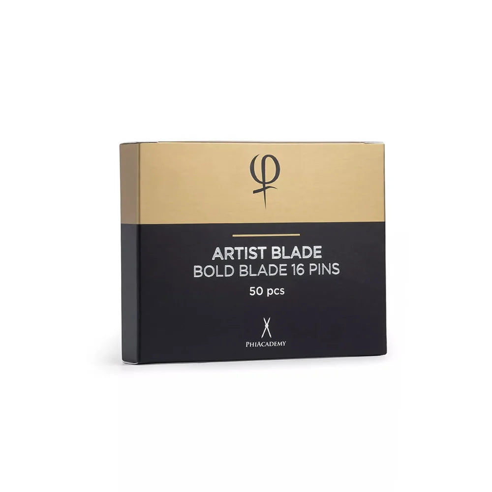 Hoja de afeitar PhiBrows Artist Blade Bold Blade de 16 pines, 50 unidades 