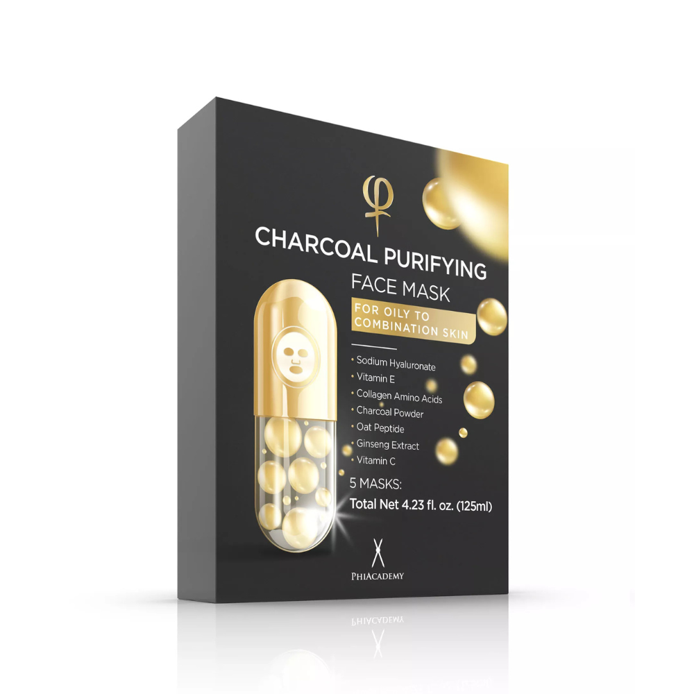 Charcolar Purifying Face Mask for oily to combination skin 5 masks