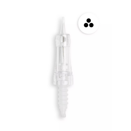 Phi Revo PMU cartridge — Round Liner, 3 needles, 0.18 mm, SKU 18857