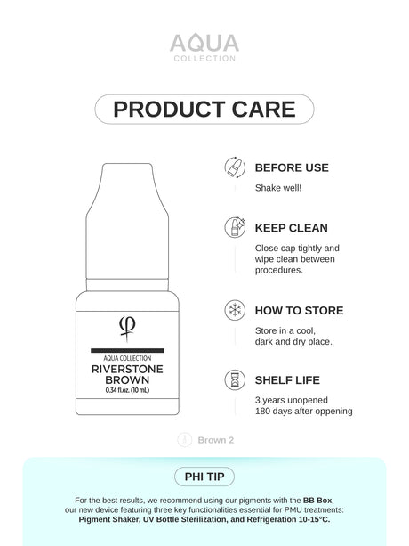 Phi Riverstone Brown PMU Pigment 0.34 fl oz (10ml)