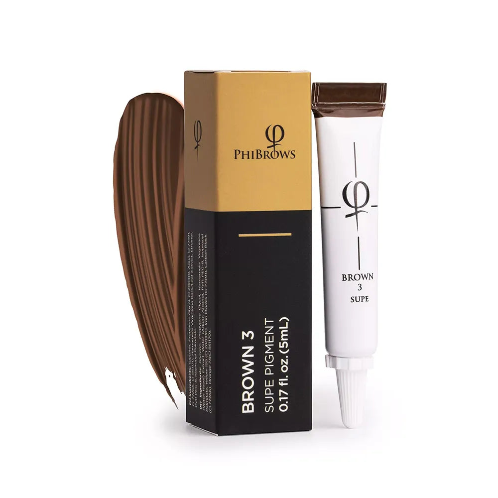 PhiBrows Brown 3 SUPE Microblading Pigment 0.17 fl oz (5 ml) – PMUHub Shop