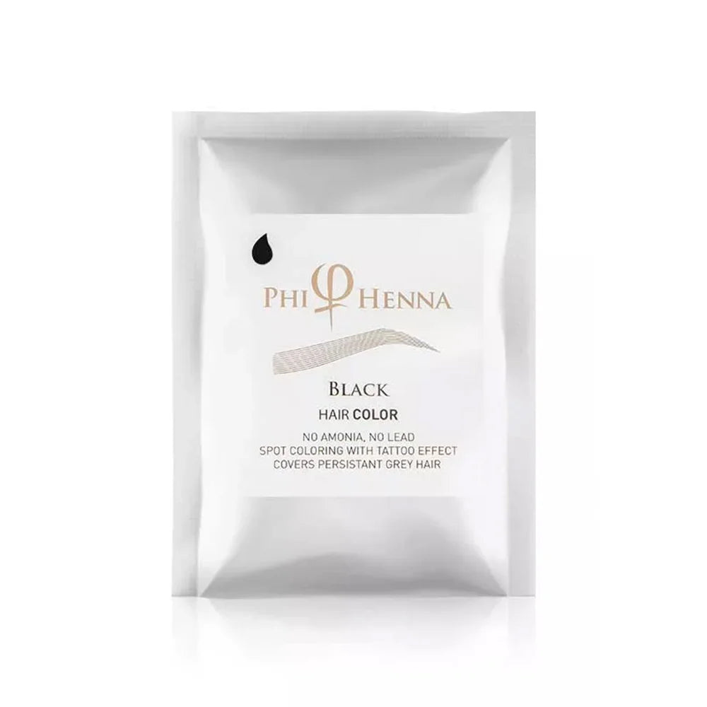 Kit de henna negra para cejas PhiHenna (3 sobres)