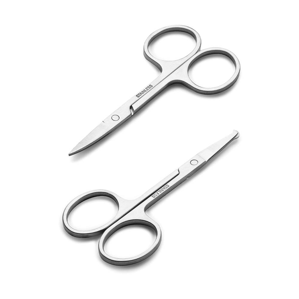 Professional Facial Hair Grooming Scissors for PMU Artists (2pcs)