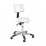 Silhouet-Tone Deluxe Contoured Air-Lift Stool with Backrest in white