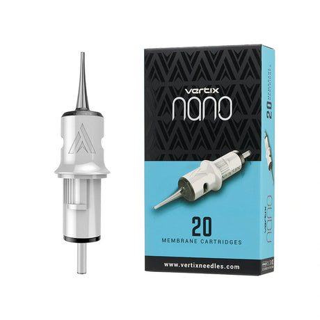 Cartuchos de agujas para acupuntura Vertix Nano 1 Liner de 0,25 mm con forma cónica (20 piezas/1 caja)