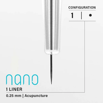 Vertix Nano Liner - Acupuncture Taper - 1 needle, 0.25 mm - CART-651-(C2)