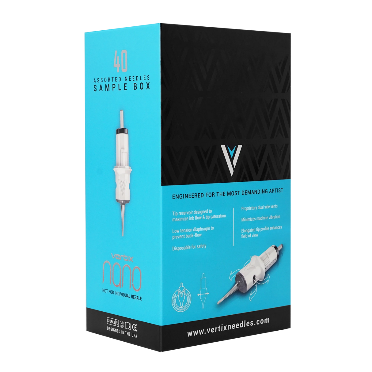 vertix nano sample box tattoo cartridge needles for permanent makeup back