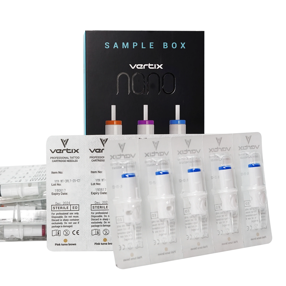 vertix nano sample box tattoo cartridge needles for permanent makeup open