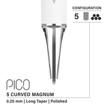 Vertix Pico Curved Magnum - Long Taper - 5 needles, 0.25 mm - CART-1101