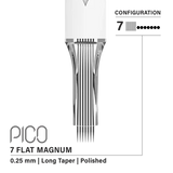 Vertix Pico Flat Magnum - Long Taper - 7 needles, 0.25 mm - CART-1096