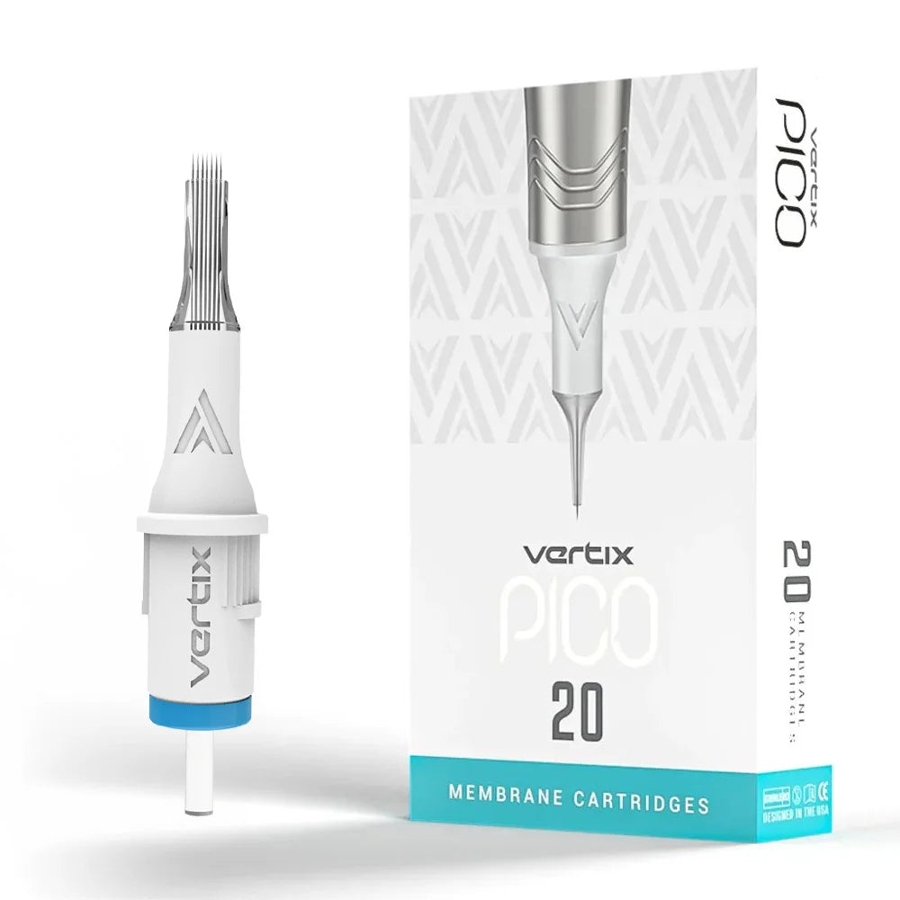 Vertix Pico 7 Flat Magnum 0.25 mm Long Taper PMU Needle Cartridges (20pcs/1box)