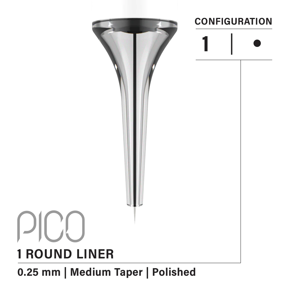 vertix pico round liner 1 0.25 mm medium taper