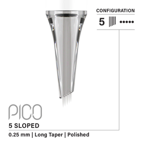 vertix pico sloped 5 0.25 mm pmu tattoo cartridge needles